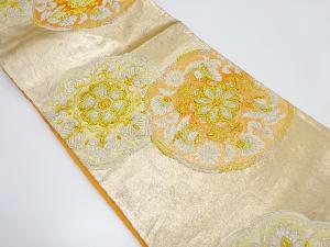 アンティーク　鏡裏模様織り出し袋帯(材料)